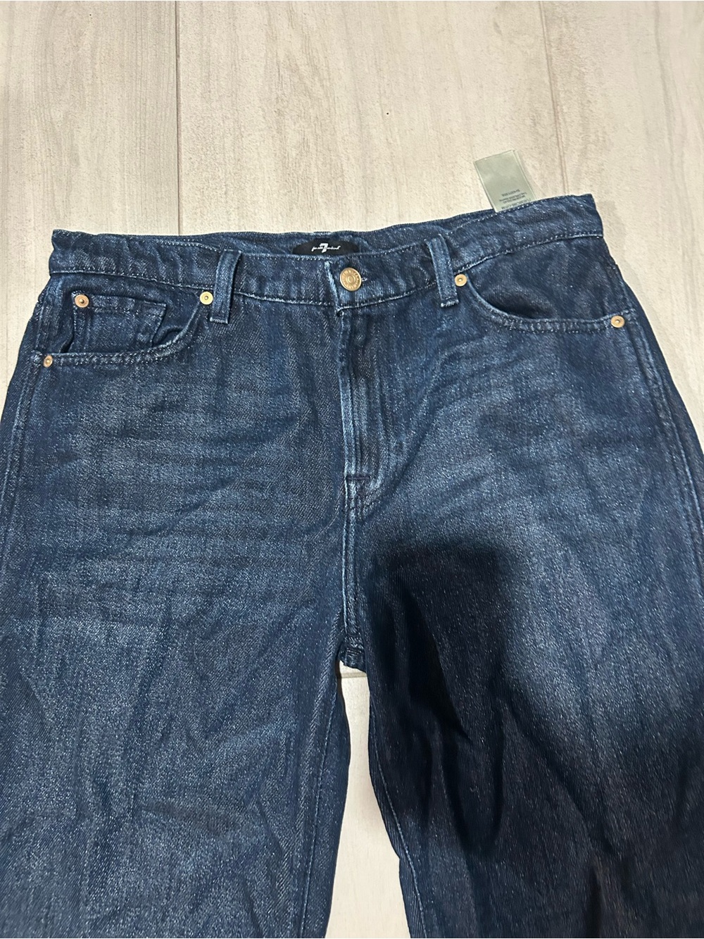 7 For All Mankind Womens  Modern Dojo Tailorless wide leg Jean Size 30 - Picture 3 of 9